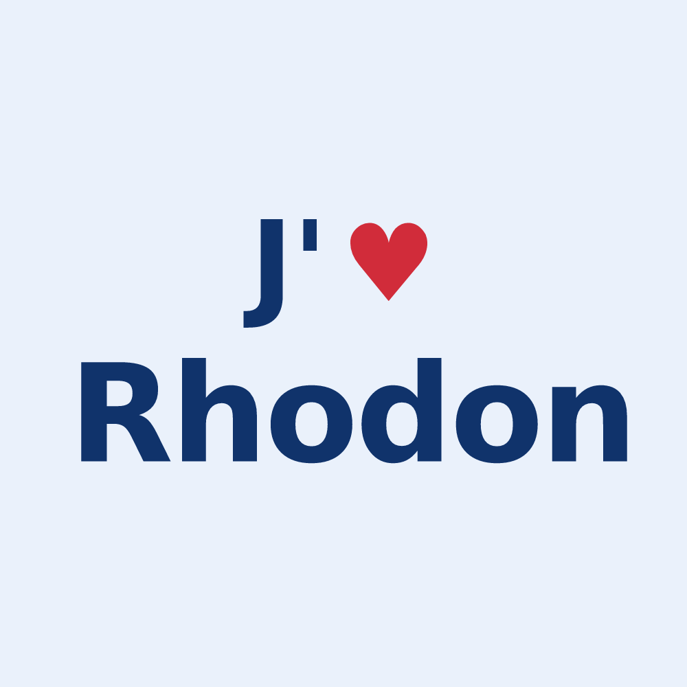 Sticker personnalisé Rhodon — design J'aime Rhodon
