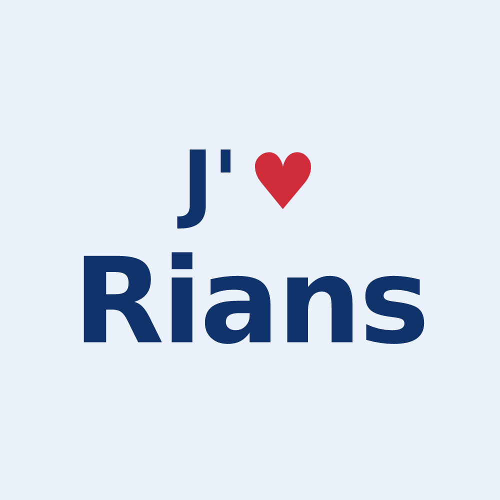 Sticker personnalisé Rians — design J'aime Rians