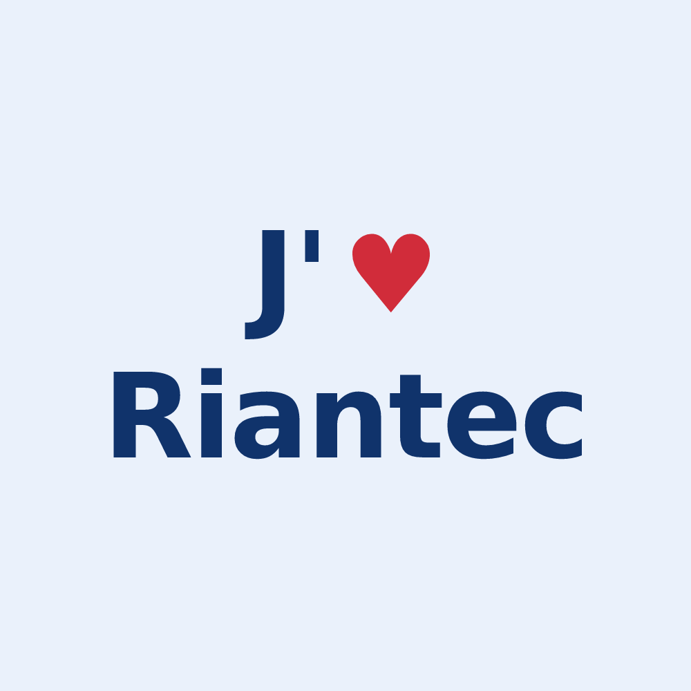 Sticker personnalisé Riantec — design J'aime Riantec