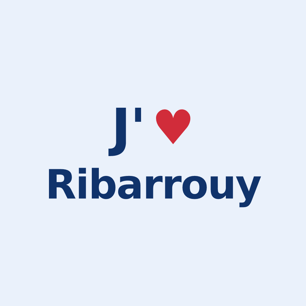 Sticker personnalisé Ribarrouy — design J'aime Ribarrouy