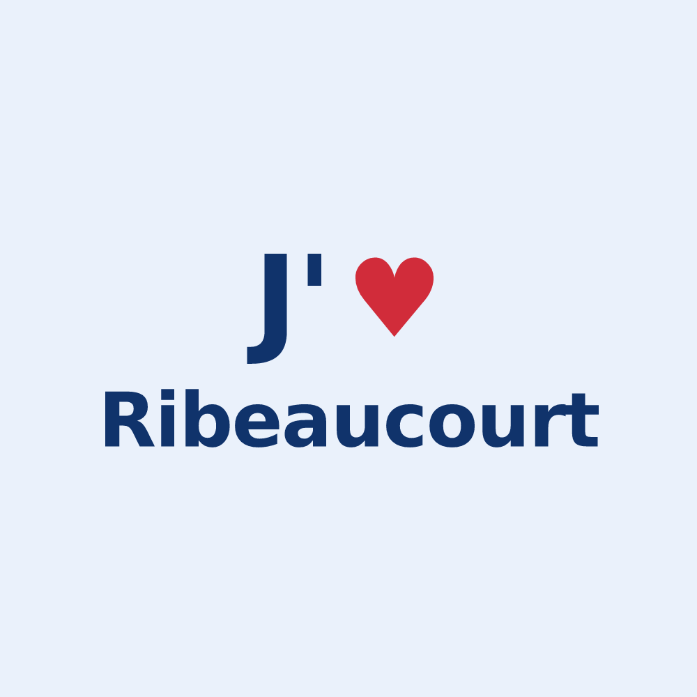 Sticker personnalisé Ribeaucourt — design J'aime Ribeaucourt