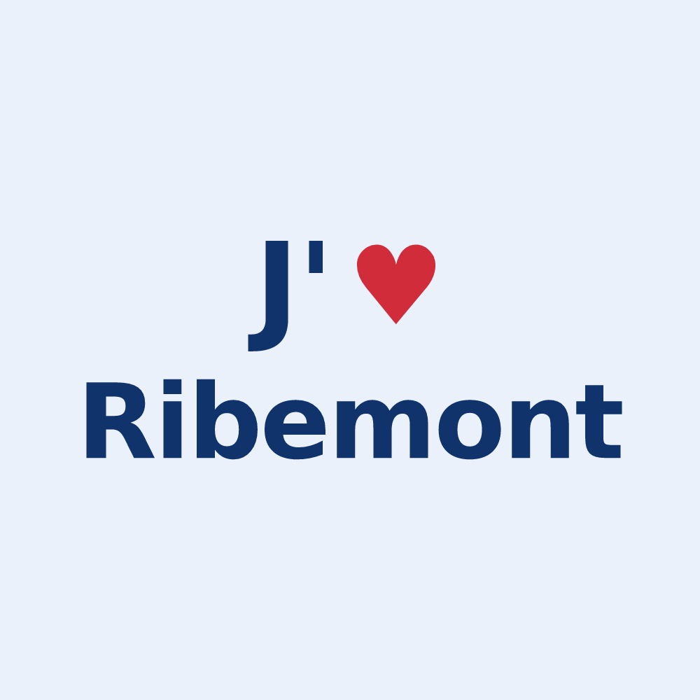 Sticker personnalisé Ribemont — design J'aime Ribemont