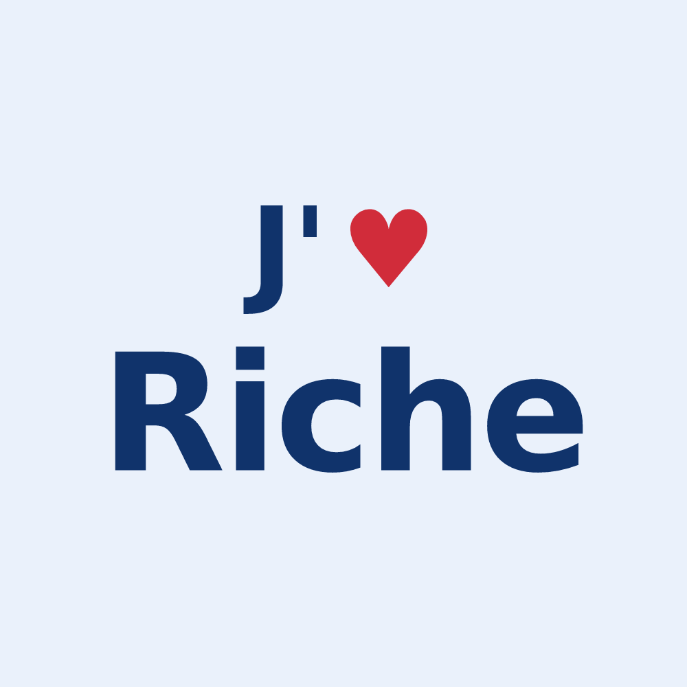 Sticker personnalisé Riche — design J'aime Riche