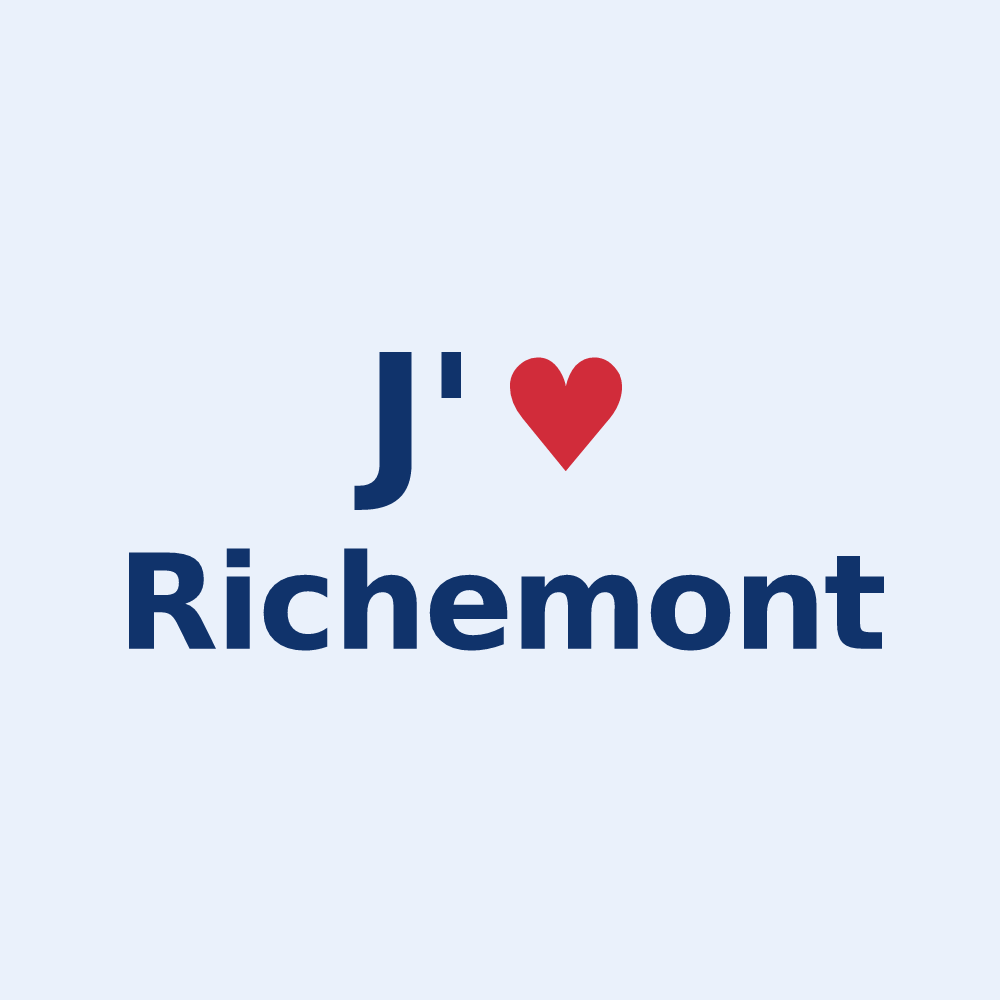 Sticker personnalisé Richemont — design « J'aime Richemont » imprimé sur le sticker