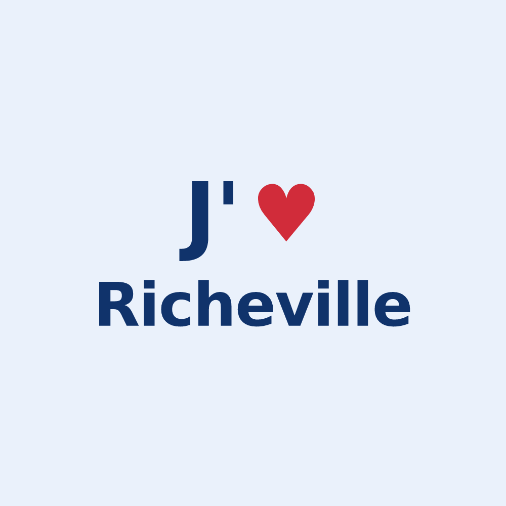 Sticker personnalisé Richeville — design J'aime Richeville