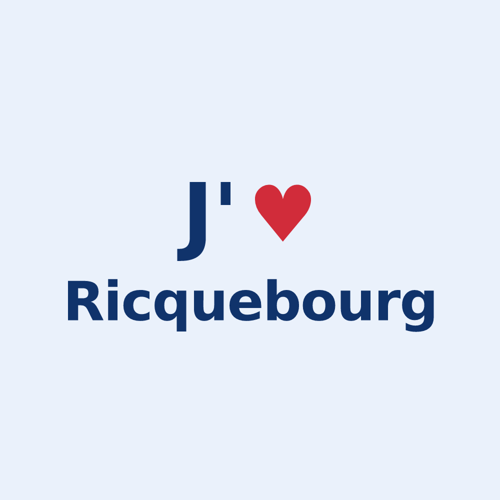 Sticker personnalisé Ricquebourg — design J'aime Ricquebourg
