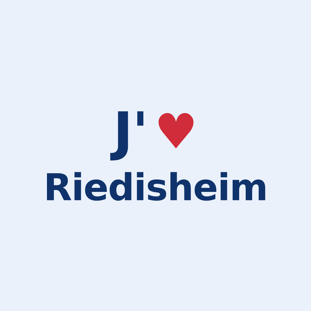 Sticker personnalisé Riedisheim — design J'aime Riedisheim