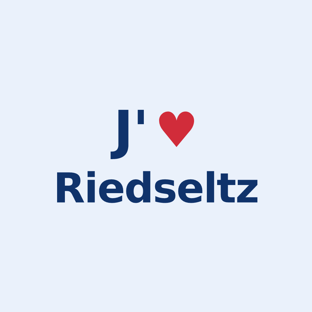 Sticker personnalisé Riedseltz — design J'aime Riedseltz