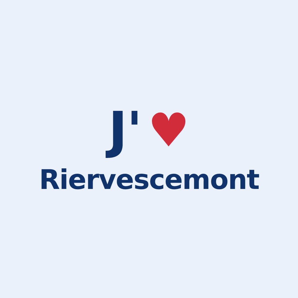 Sticker personnalisé Riervescemont — design « J'aime Riervescemont » imprimé sur le sticker