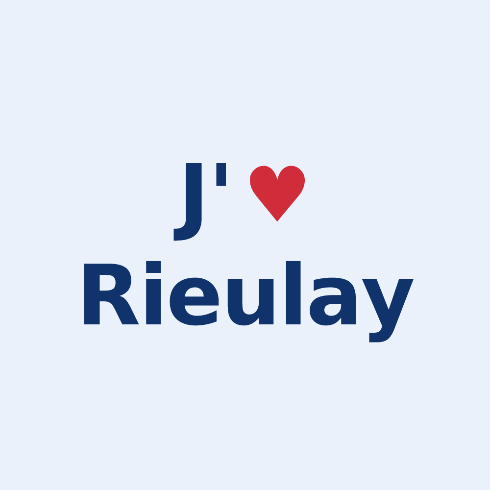 Sticker personnalisé Rieulay — design J'aime Rieulay