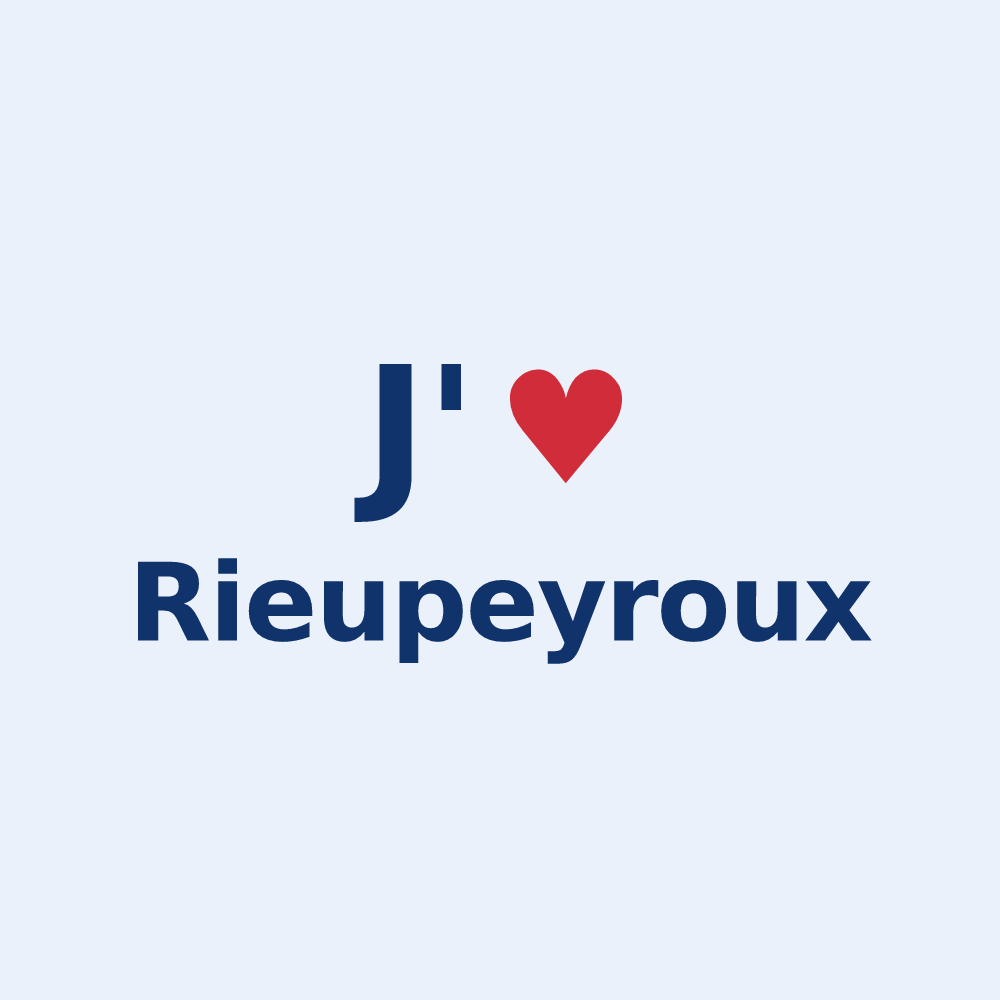 Sticker personnalisé Rieupeyroux — design J'aime Rieupeyroux