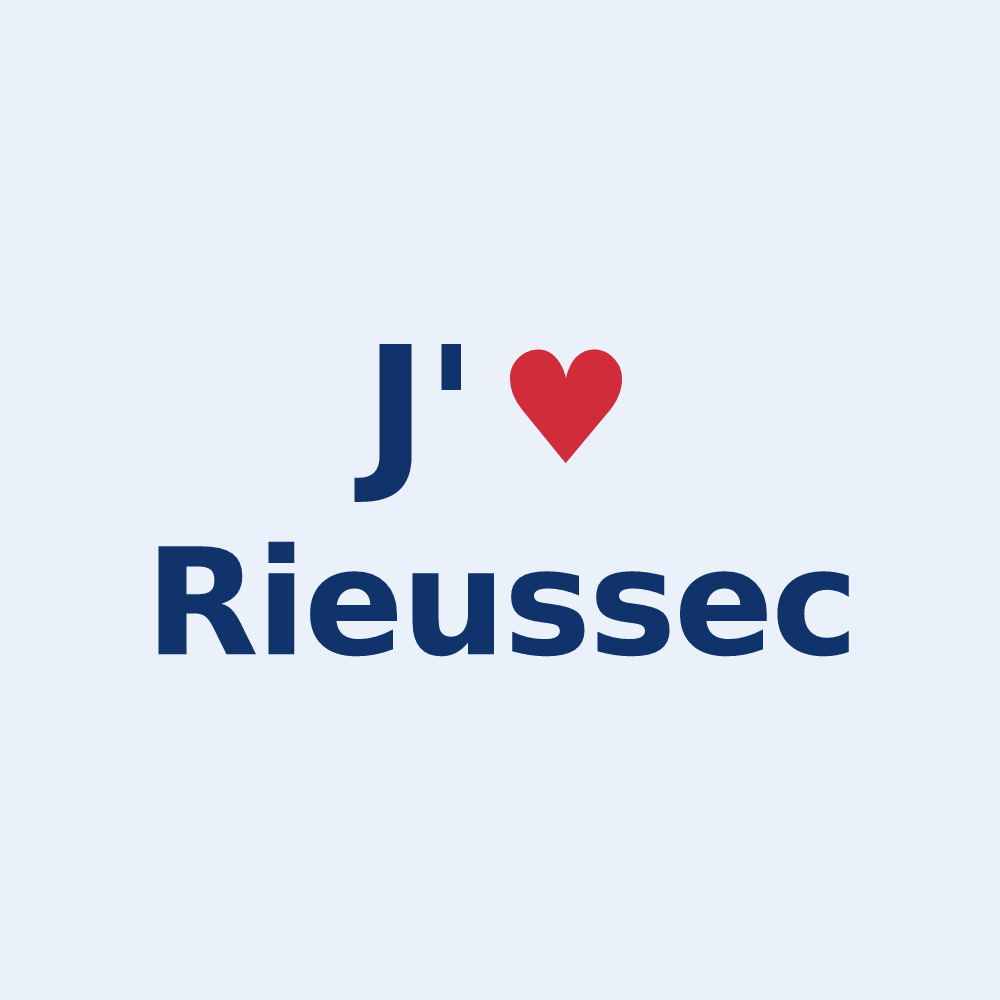 Sticker personnalisé Rieussec — design J'aime Rieussec
