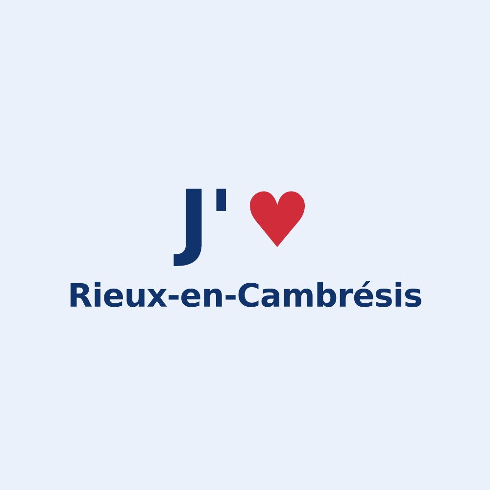 Sticker personnalisé Rieux-en-Cambrésis — design J'aime Rieux-en-Cambrésis