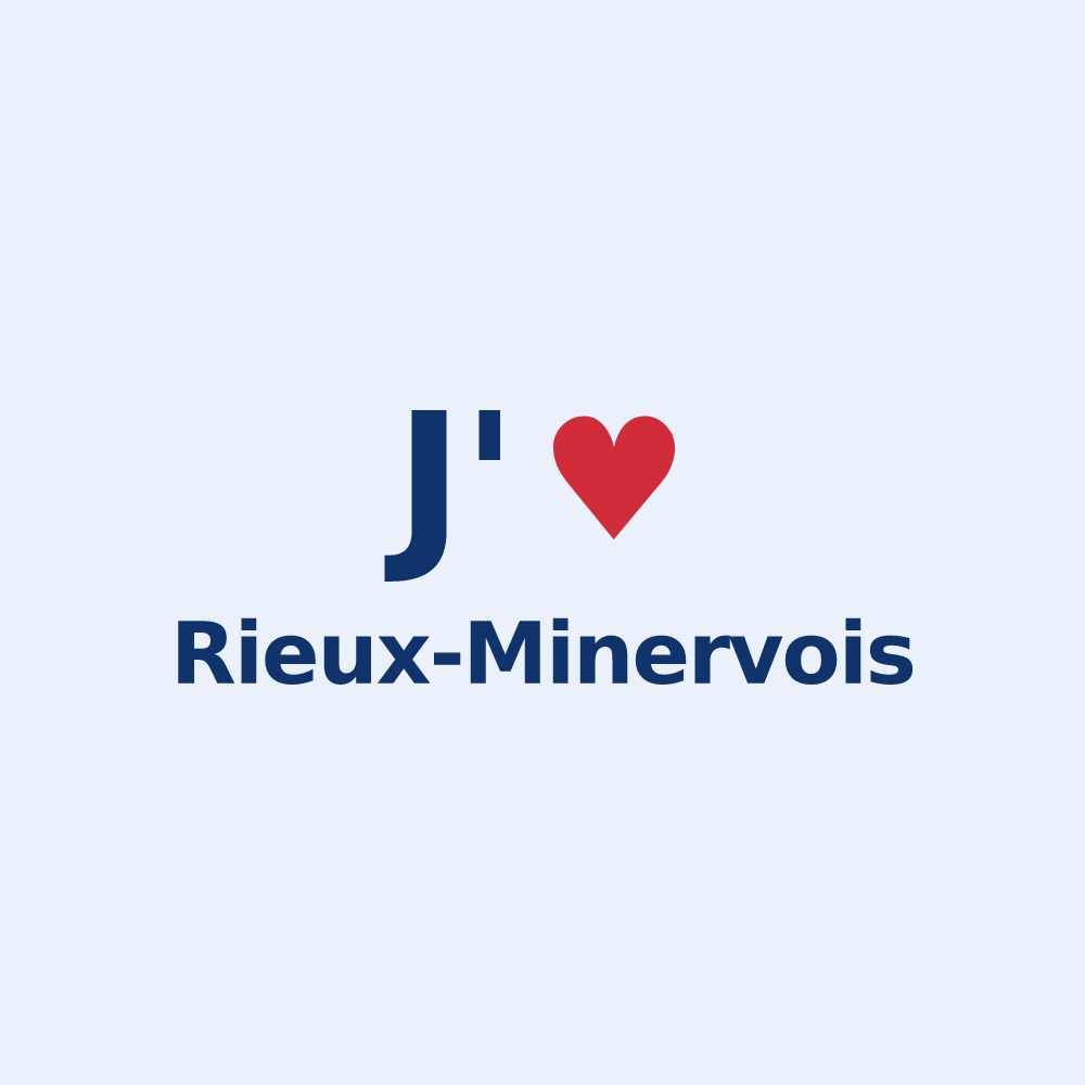 Sticker personnalisé Rieux-Minervois — design J'aime Rieux-Minervois