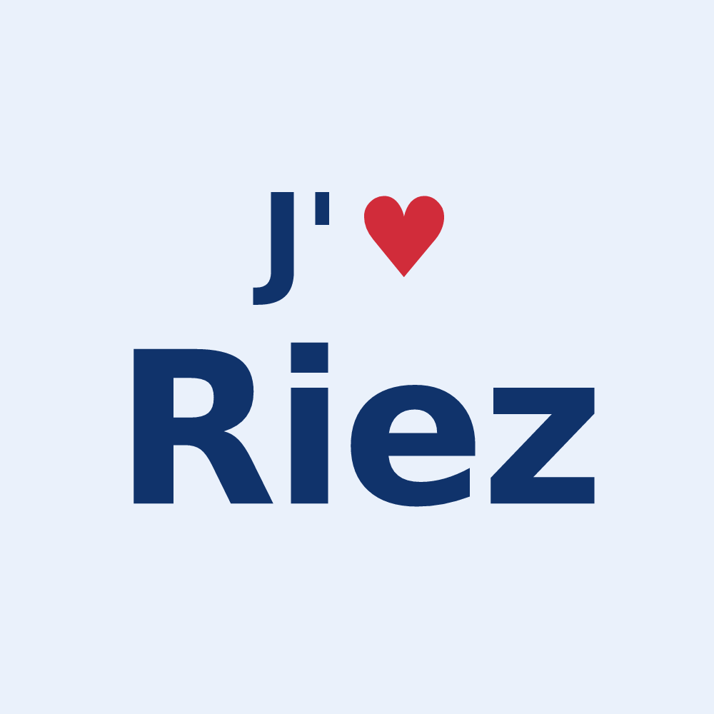 Sticker personnalisé Riez — design J'aime Riez