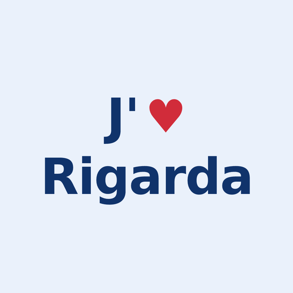 Sticker personnalisé Rigarda — design J'aime Rigarda