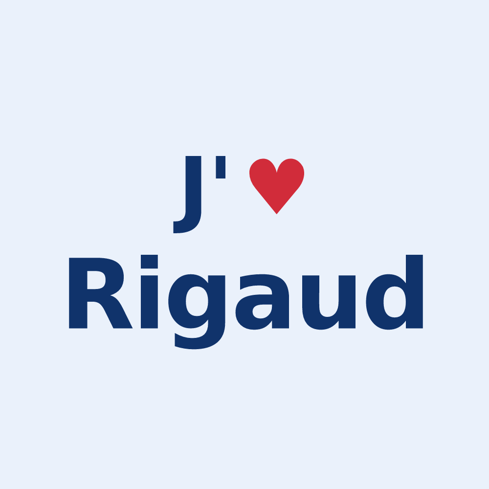 Sticker personnalisé Rigaud — design J'aime Rigaud