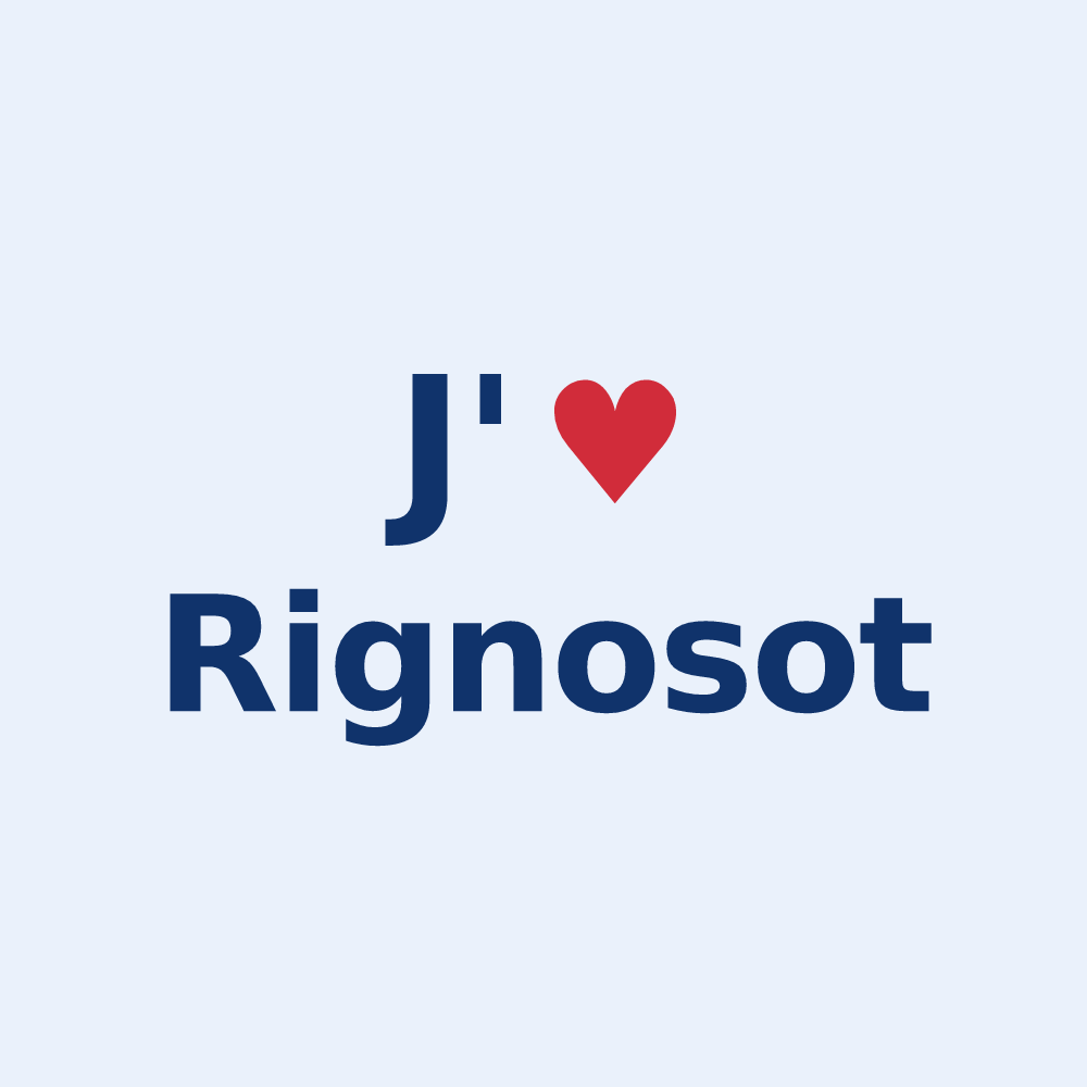 Sticker personnalisé Rignosot — design J'aime Rignosot