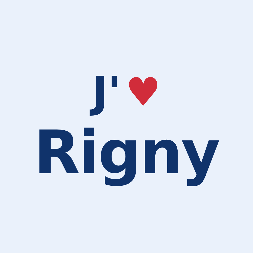 Sticker personnalisé Rigny — design J'aime Rigny