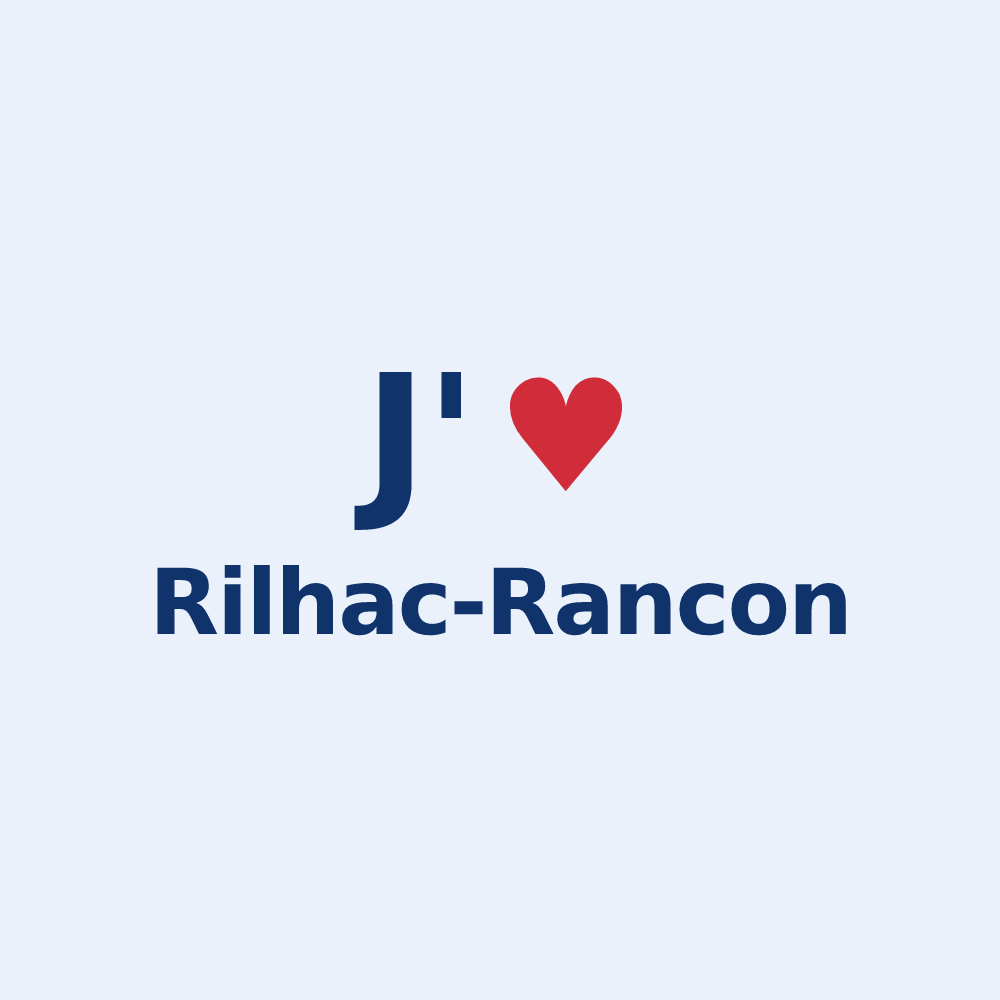 Sticker personnalisé Rilhac-Rancon — design J'aime Rilhac-Rancon