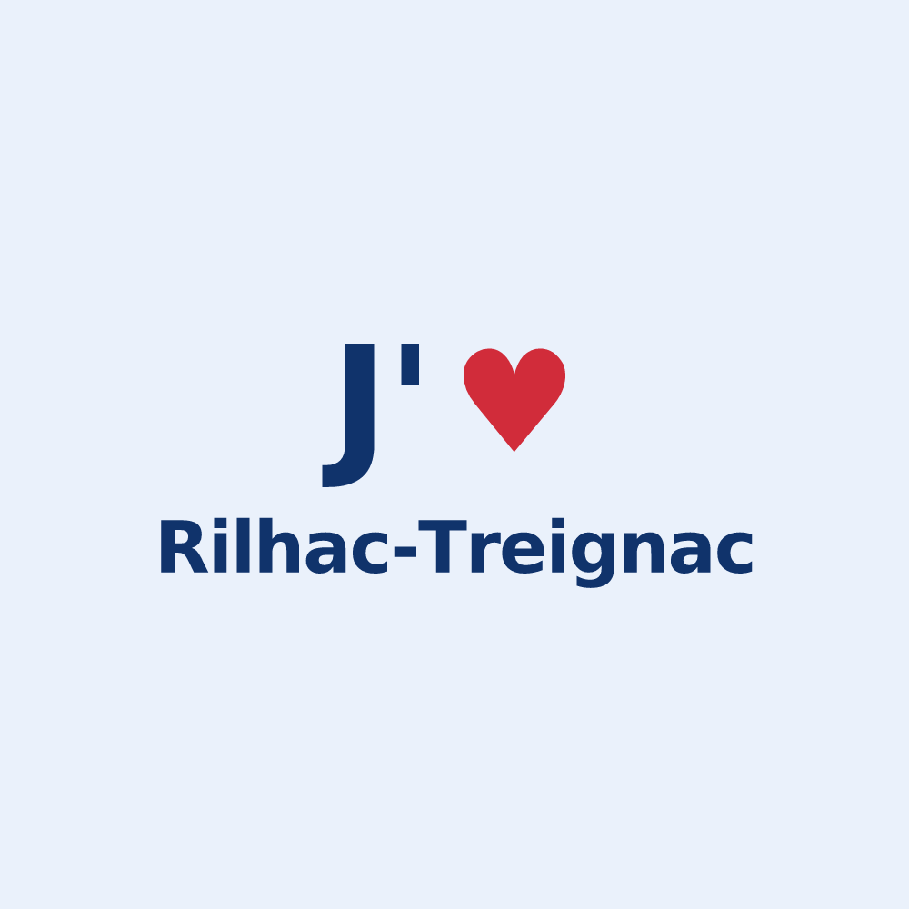 Sticker personnalisé Rilhac-Treignac — design J'aime Rilhac-Treignac