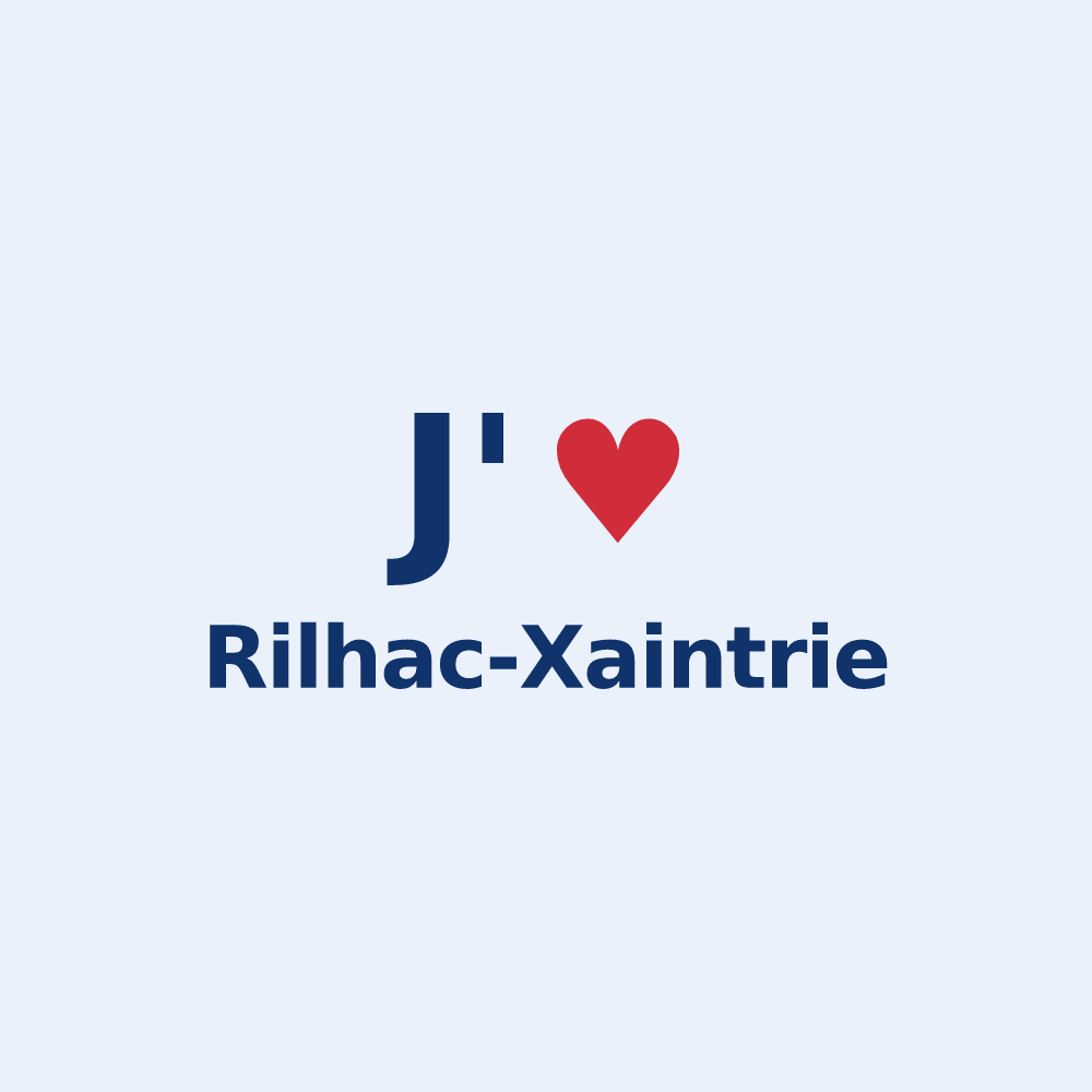 Sticker personnalisé Rilhac-Xaintrie — design J'aime Rilhac-Xaintrie
