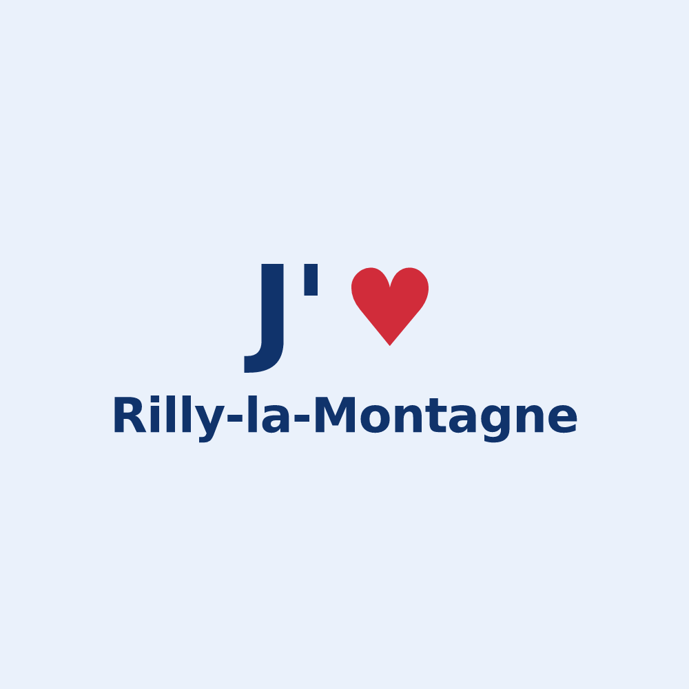 Sticker personnalisé Rilly-la-Montagne — design J'aime Rilly-la-Montagne