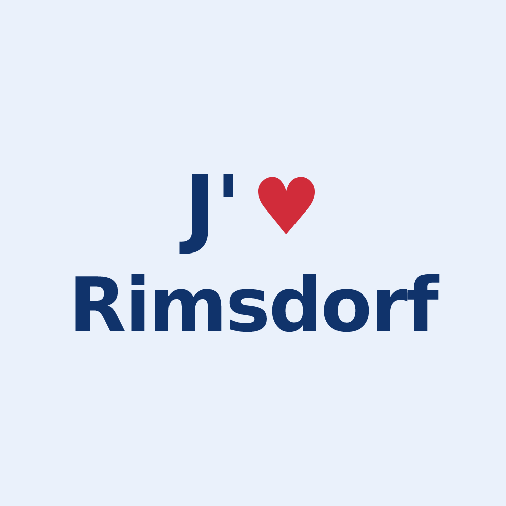 Sticker personnalisé Rimsdorf — design J'aime Rimsdorf