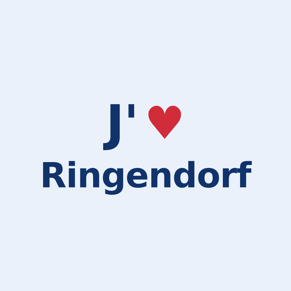 Sticker personnalisé Ringendorf — design J'aime Ringendorf