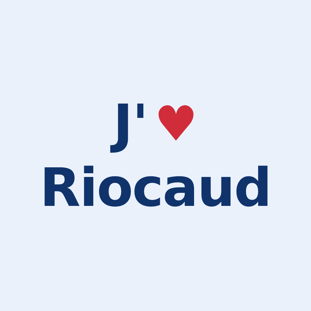 Sticker personnalisé Riocaud — design J'aime Riocaud