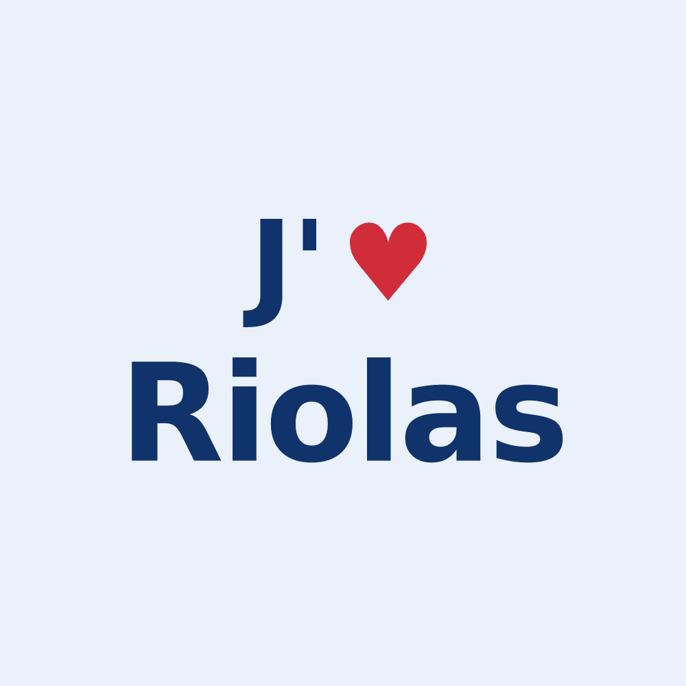 Sticker personnalisé Riolas — design J'aime Riolas