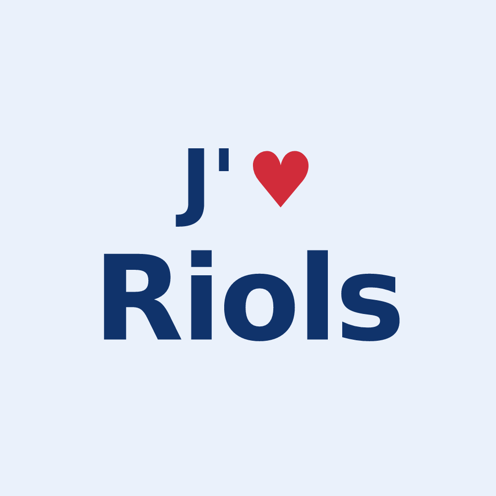 Sticker personnalisé Riols — design J'aime Riols
