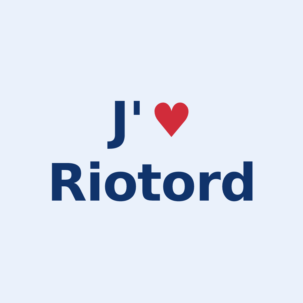 Sticker personnalisé Riotord — design J'aime Riotord