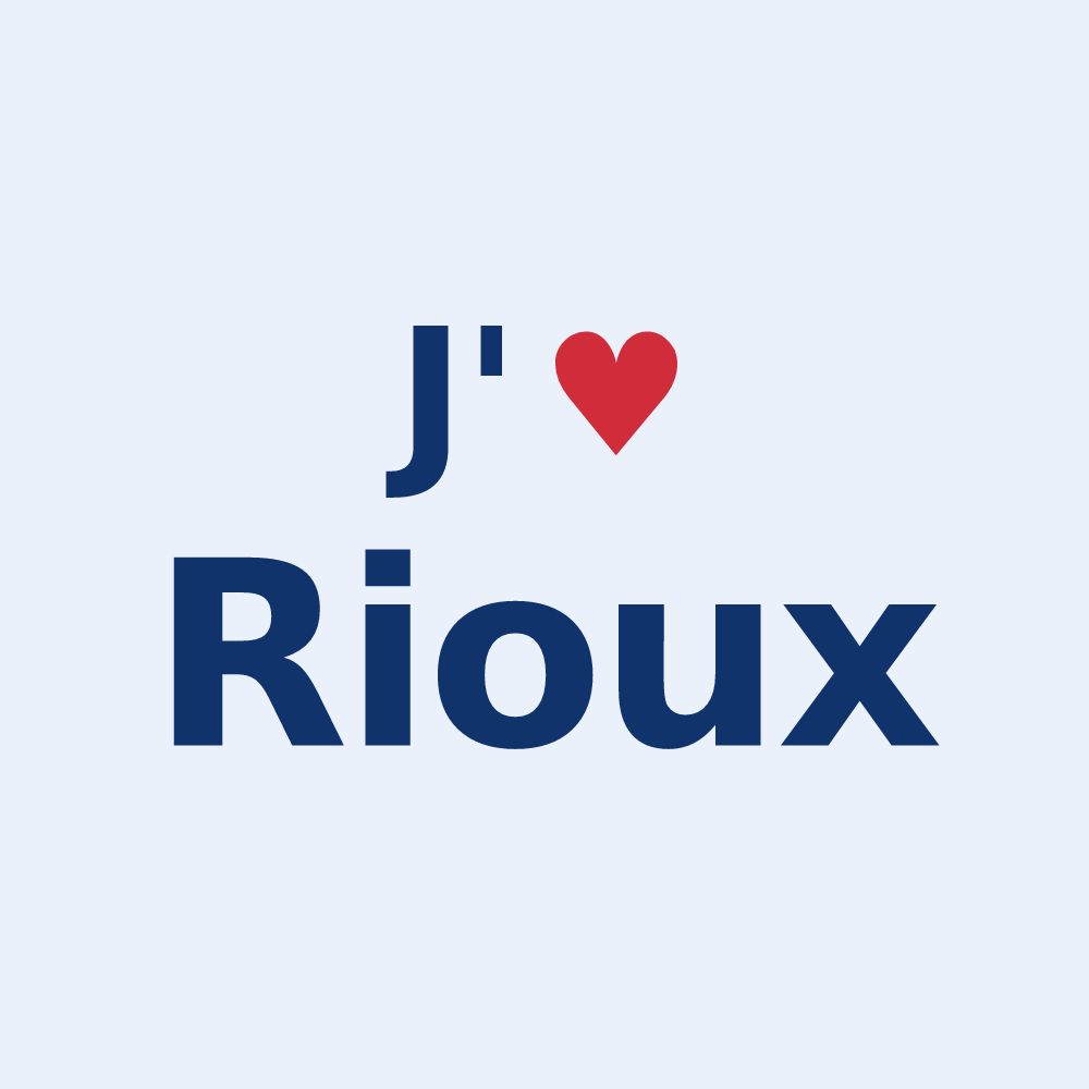 Sticker personnalisé Rioux — design J'aime Rioux