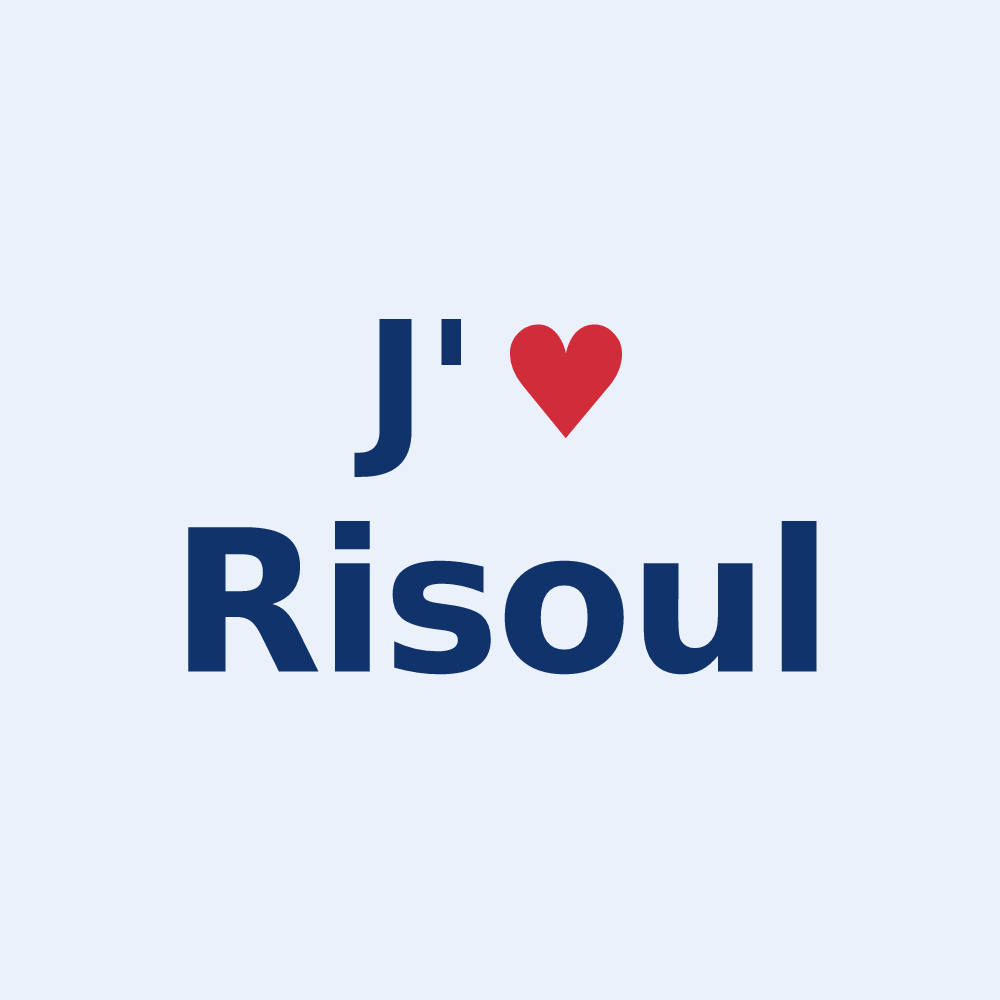 Sticker personnalisé Risoul — design J'aime Risoul