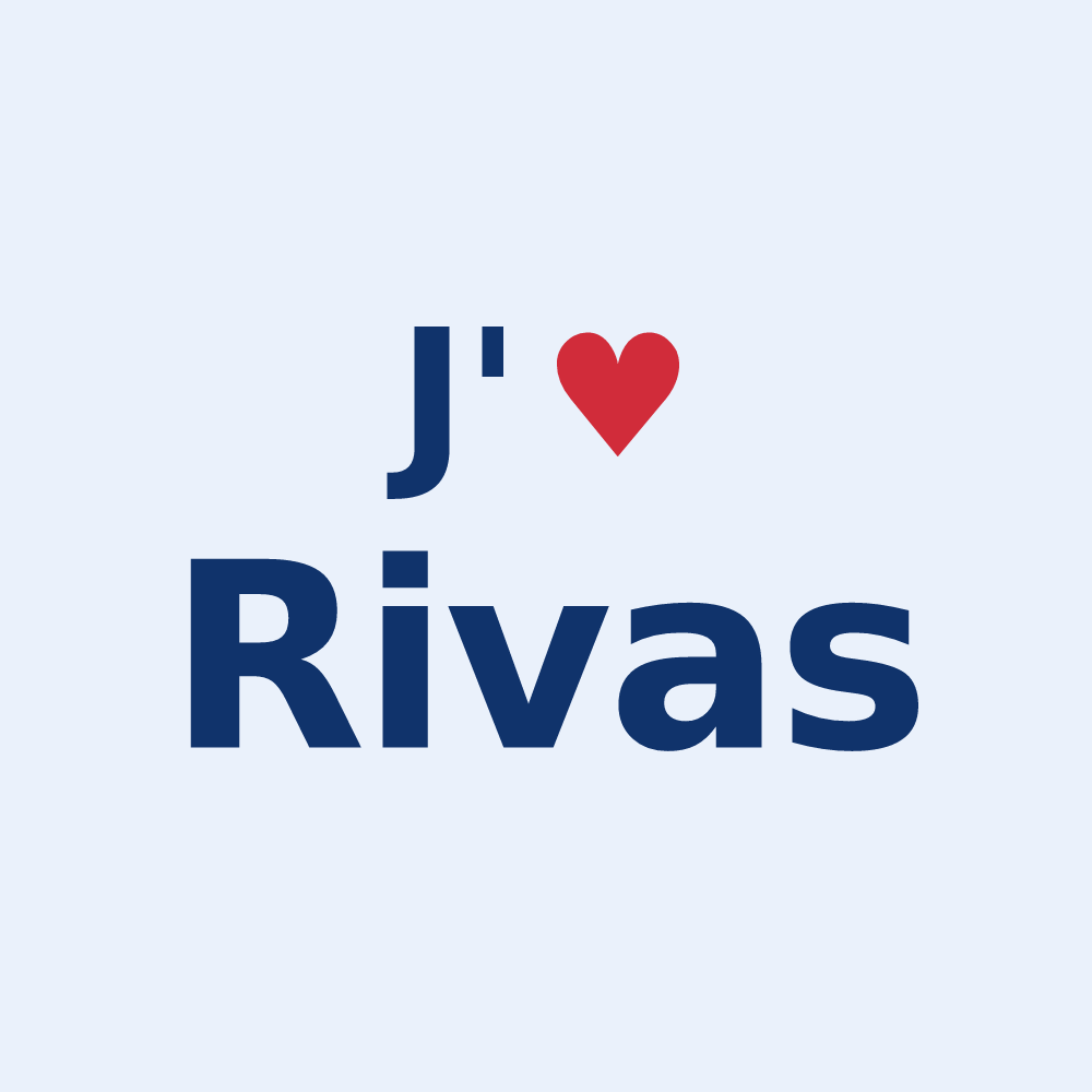 Sticker personnalisé Rivas — design J'aime Rivas