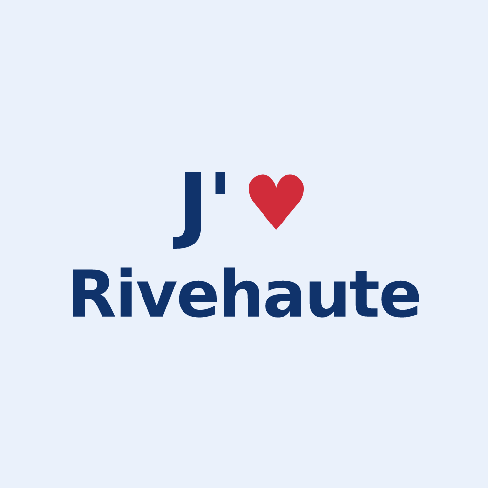 Sticker personnalisé Rivehaute — design J'aime Rivehaute