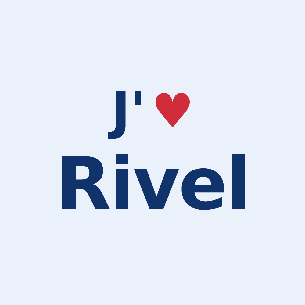 Sticker personnalisé Rivel — design J'aime Rivel
