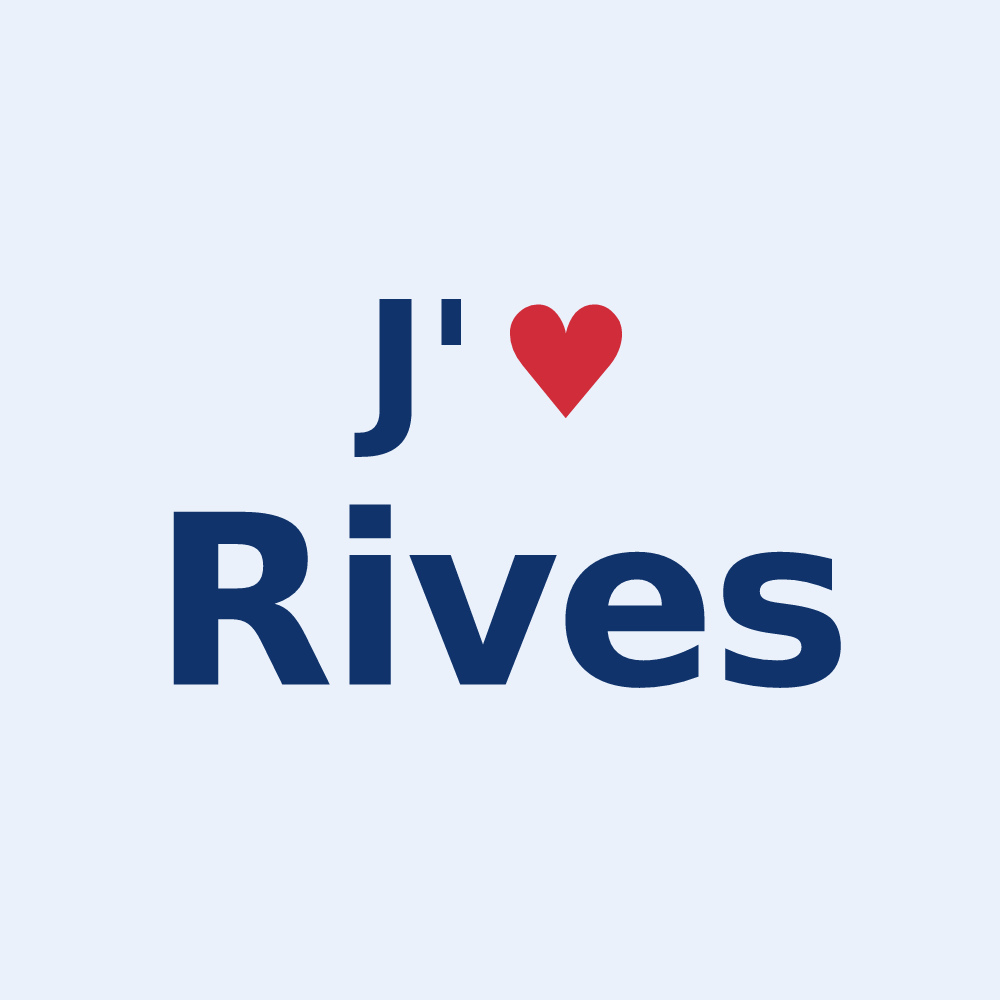 Sticker personnalisé Rives — design J'aime Rives