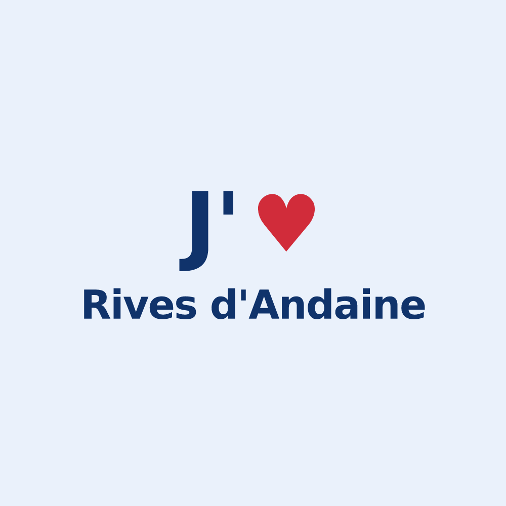 Sticker personnalisé Rives d'Andaine — design J'aime Rives d'Andaine