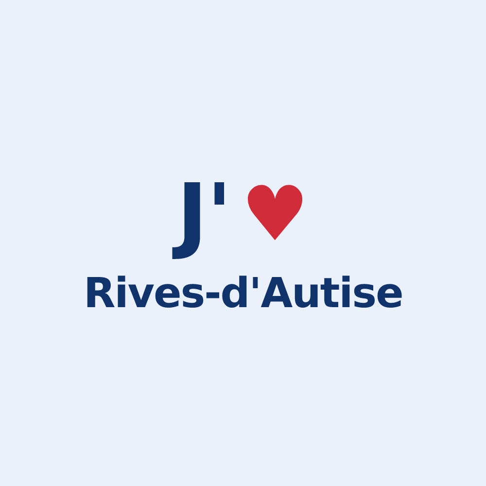 Sticker personnalisé Rives-d'Autise — design J'aime Rives-d'Autise