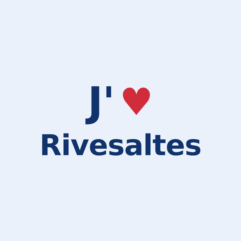 Sticker personnalisé Rivesaltes — design J'aime Rivesaltes