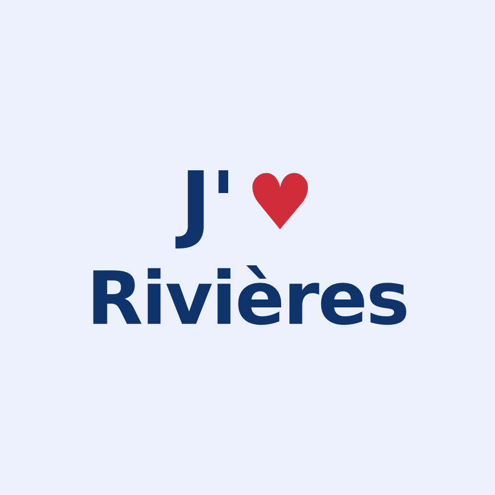 Sticker personnalisé Rivières — design J'aime Rivières