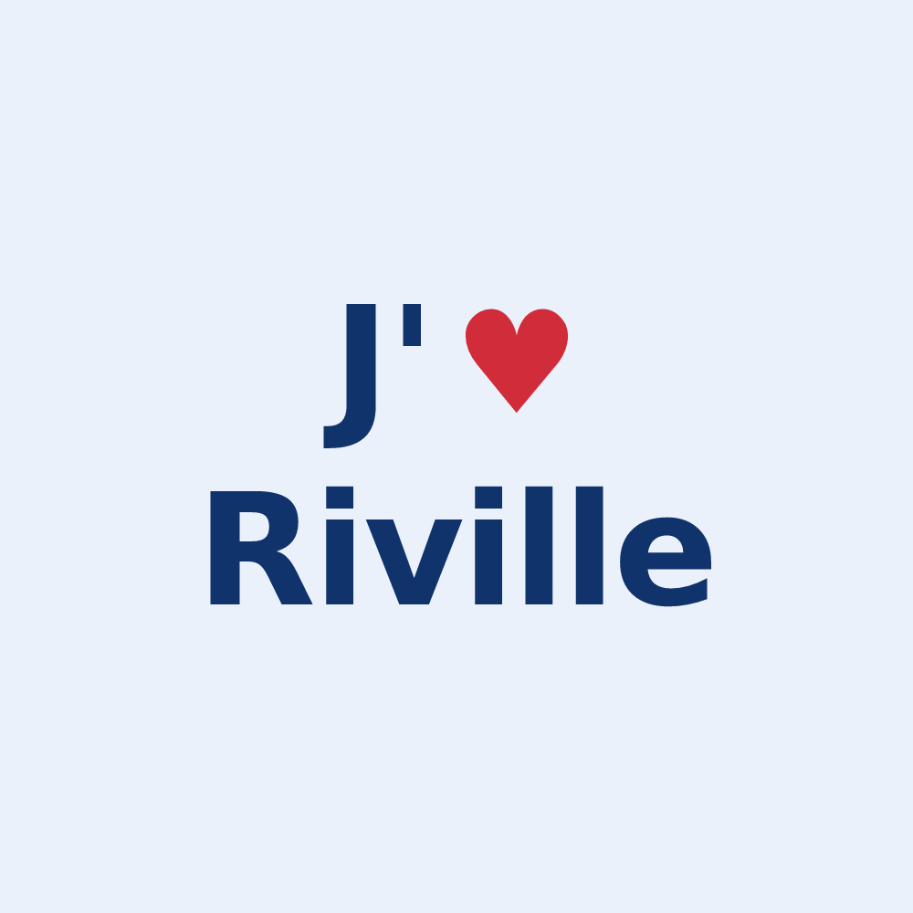 Sticker personnalisé Riville — design J'aime Riville