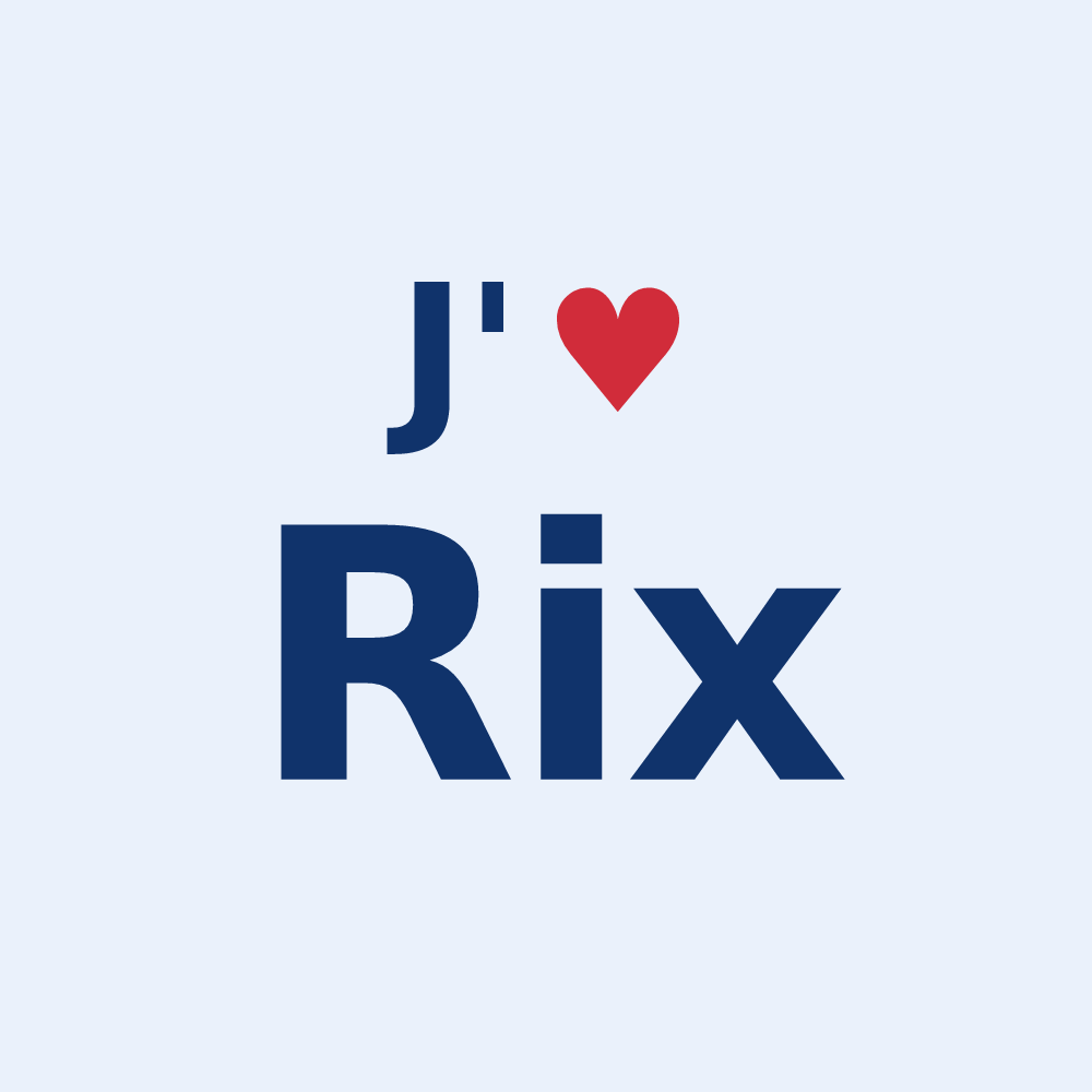 Sticker personnalisé Rix — design J'aime Rix