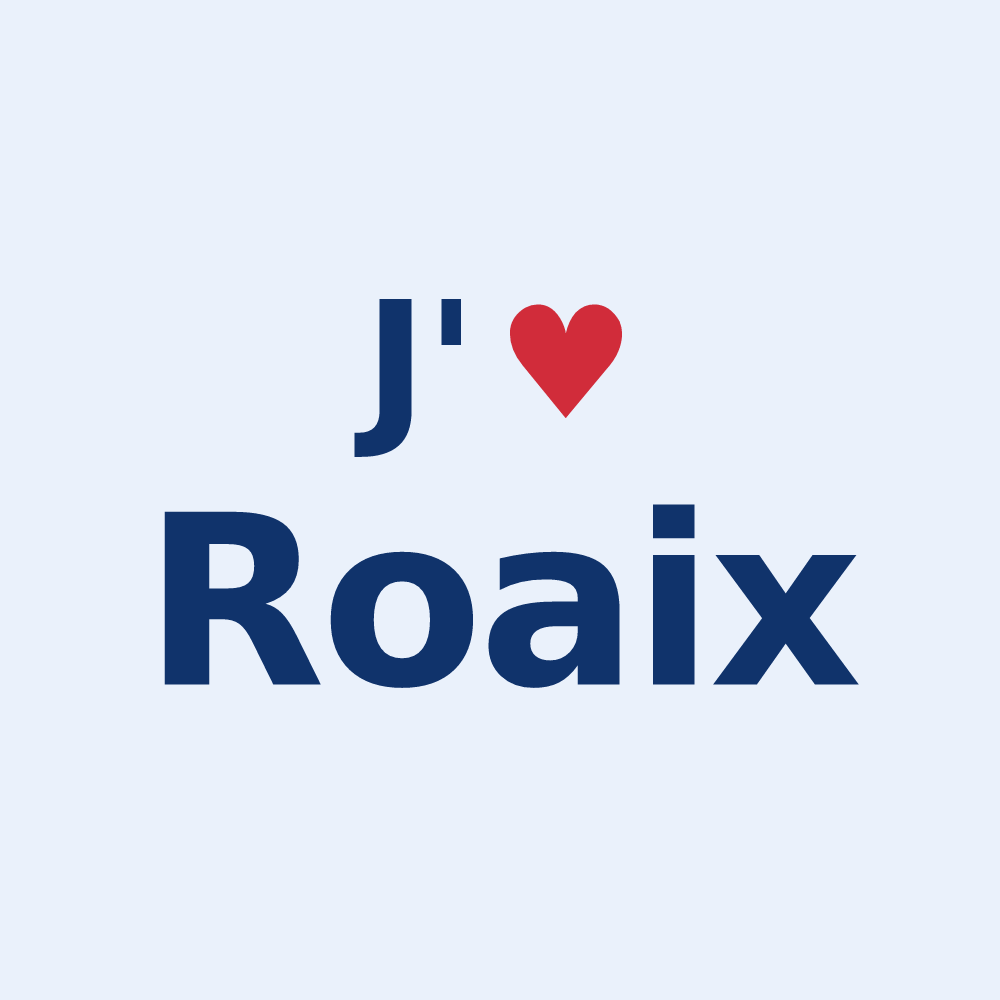 Sticker personnalisé Roaix — design J'aime Roaix