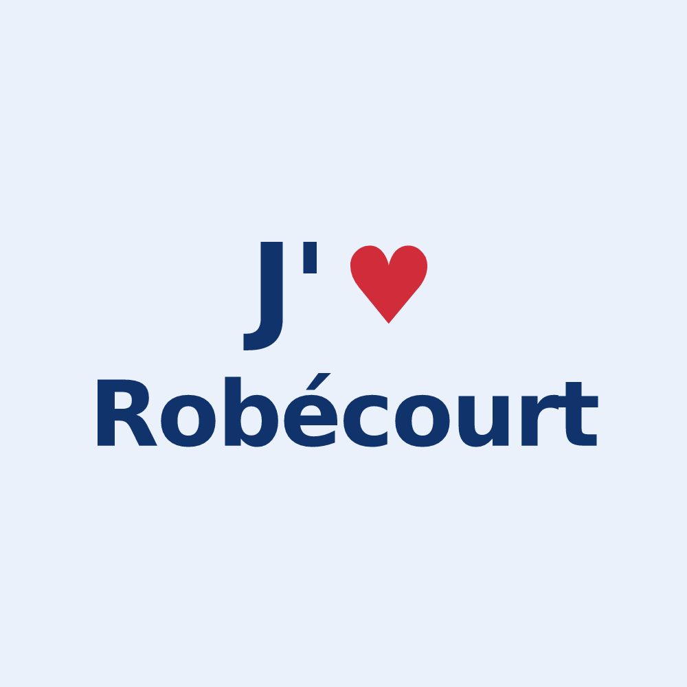 Sticker personnalisé Robécourt — design J'aime Robécourt