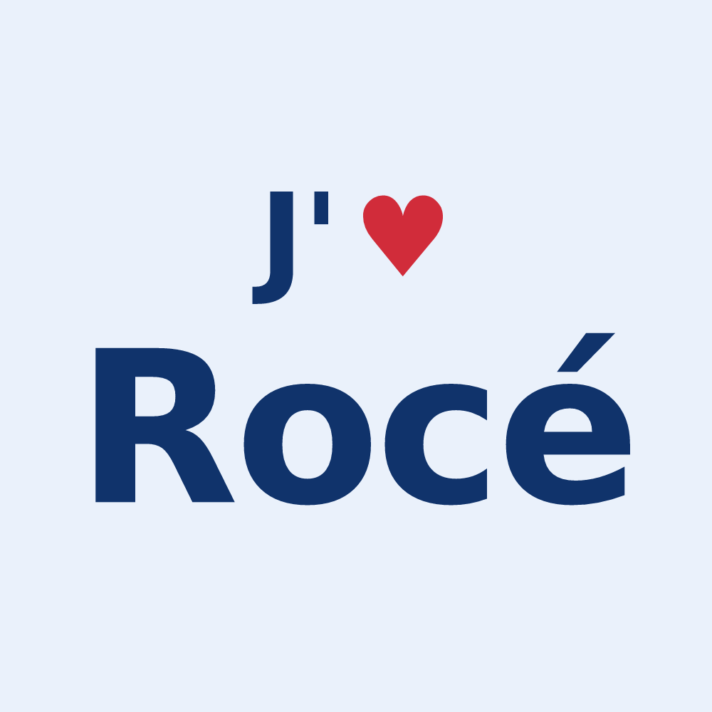 Sticker personnalisé Rocé — design « J'aime Rocé » imprimé sur le sticker