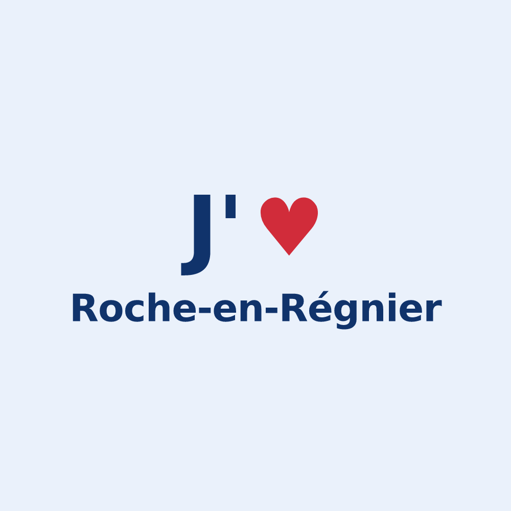 Sticker personnalisé Roche-en-Régnier — design J'aime Roche-en-Régnier