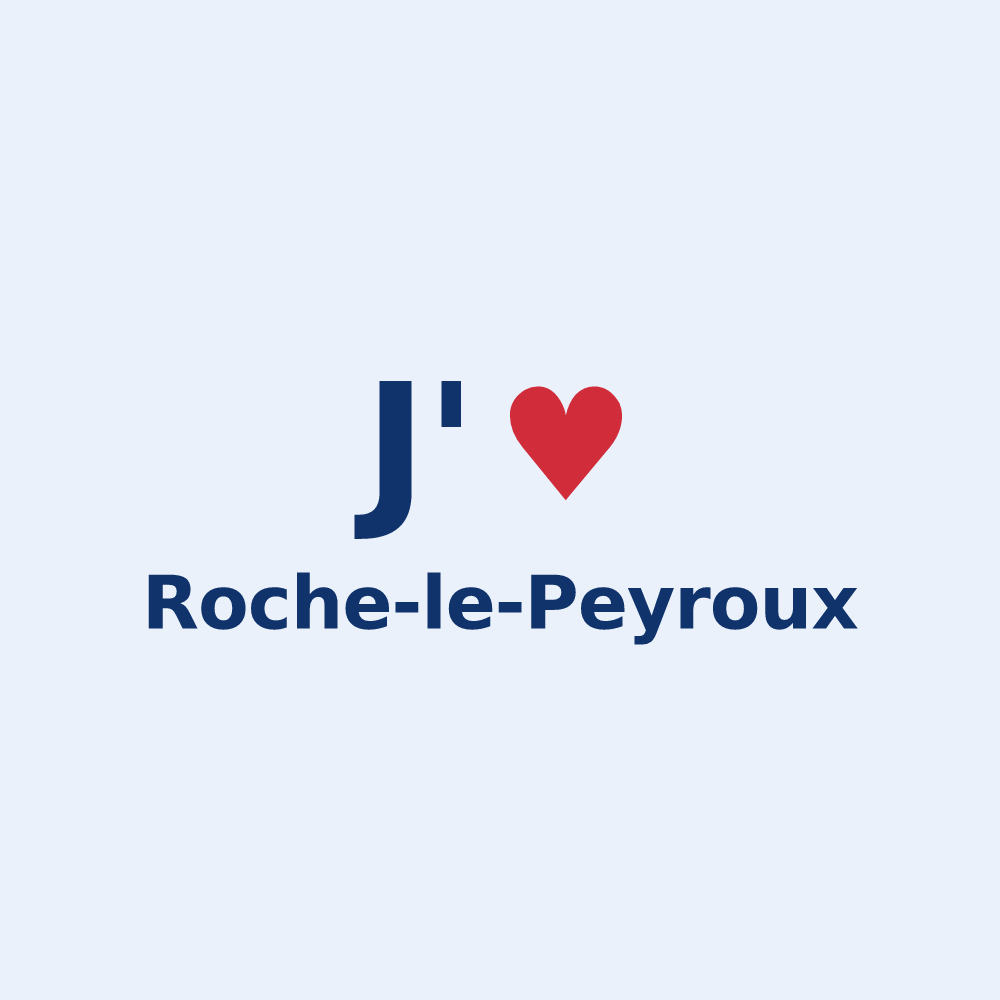 Sticker personnalisé Roche-le-Peyroux — design J'aime Roche-le-Peyroux